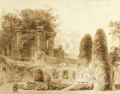 Roman Park with Fountain, 1774 by Jean Honore Fragonard